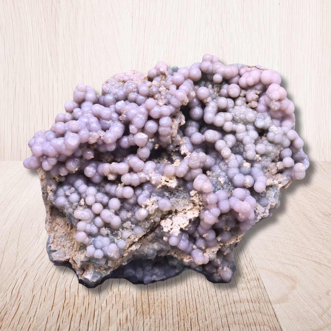 Calcédoine botryoïdale ou grappe brute 233g (MB162)