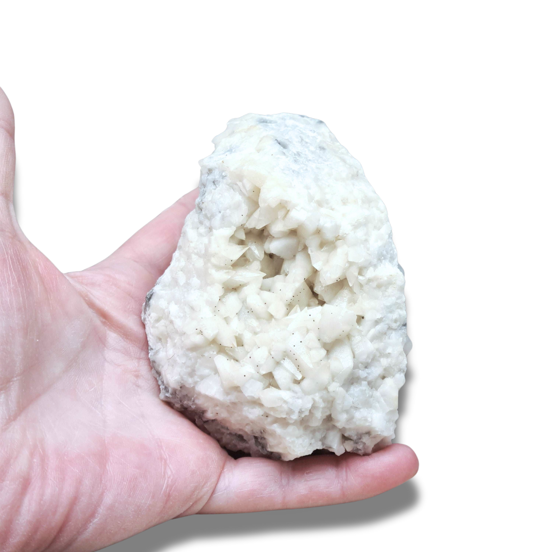 Calcite et éclats de Chalcopyrite brute (MB226) - ENAE Minéraux