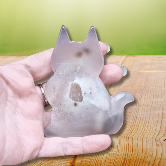 Chat en Calcédoine 103g (PRGFL689)