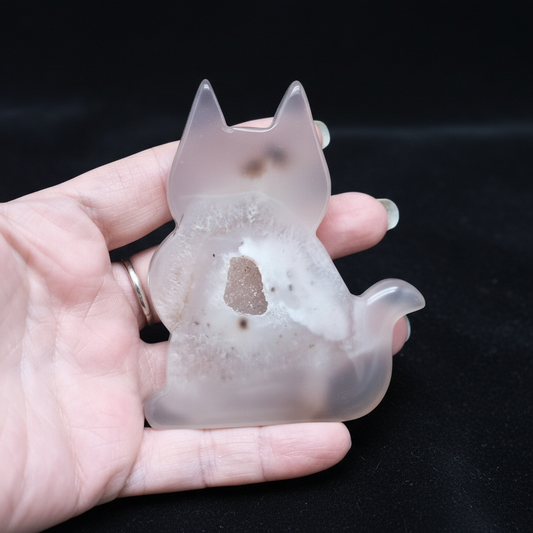 Chat en Calcédoine 103g (PRGFL689)