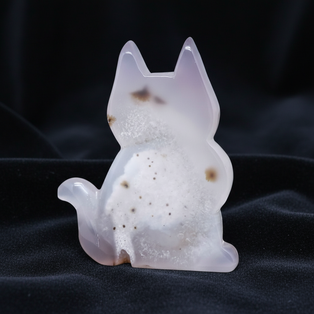 Chat en Calcédoine 103g (PRGFL689)