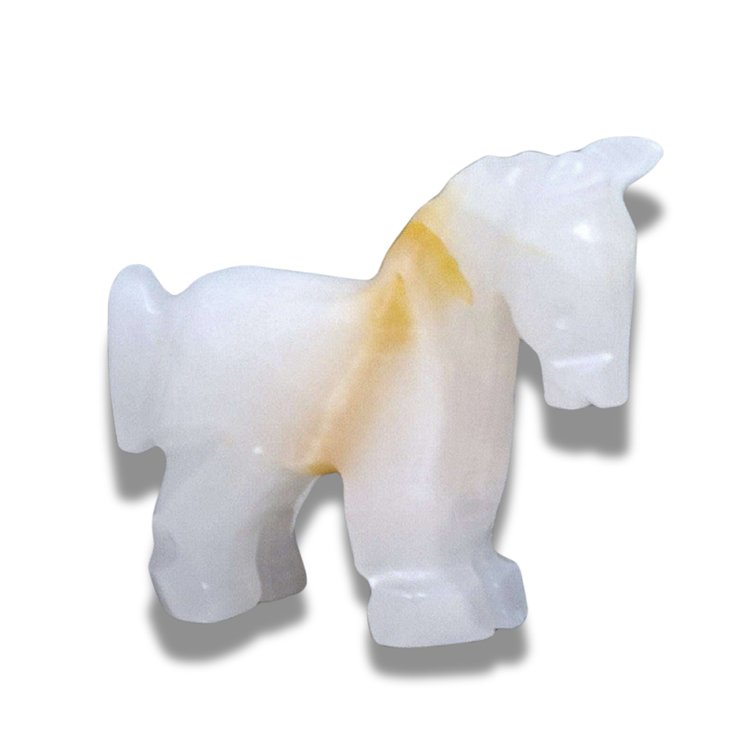 Cheval ou âne en Aragonite et Calcite (PRGFL348-2) - ENAE Minéraux