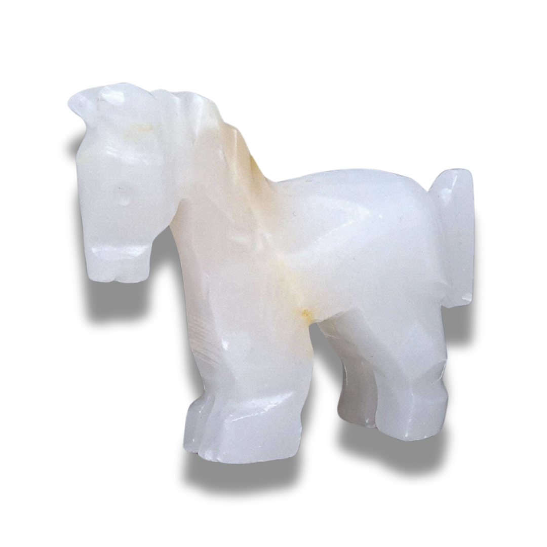 Cheval ou âne en Aragonite et Calcite (PRGFL348-2) - ENAE Minéraux