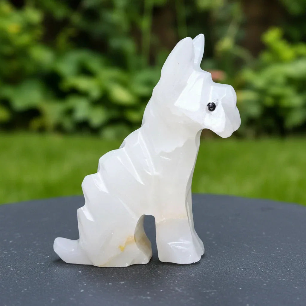 Chien en Aragonite et Calcite 138g (PRGFL347-3)