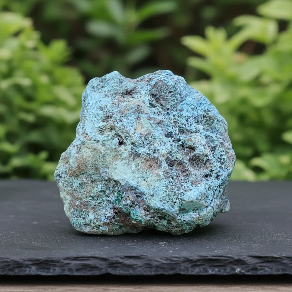 Chrysocolle et cristaux de Dioptase brute 57g (MB202-3)
