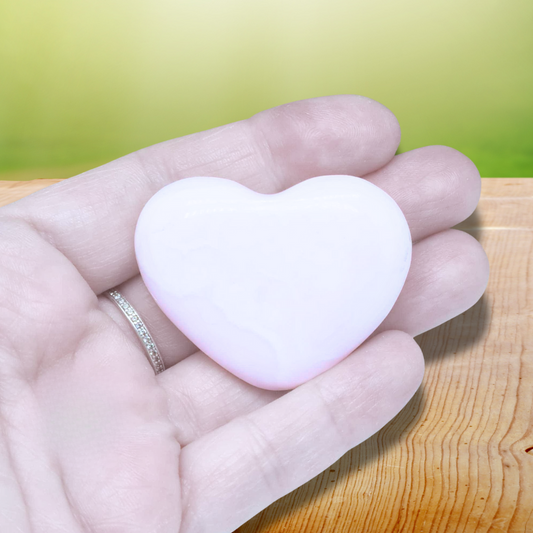 Cœur poli en Manganocalcite (PRGFL509)