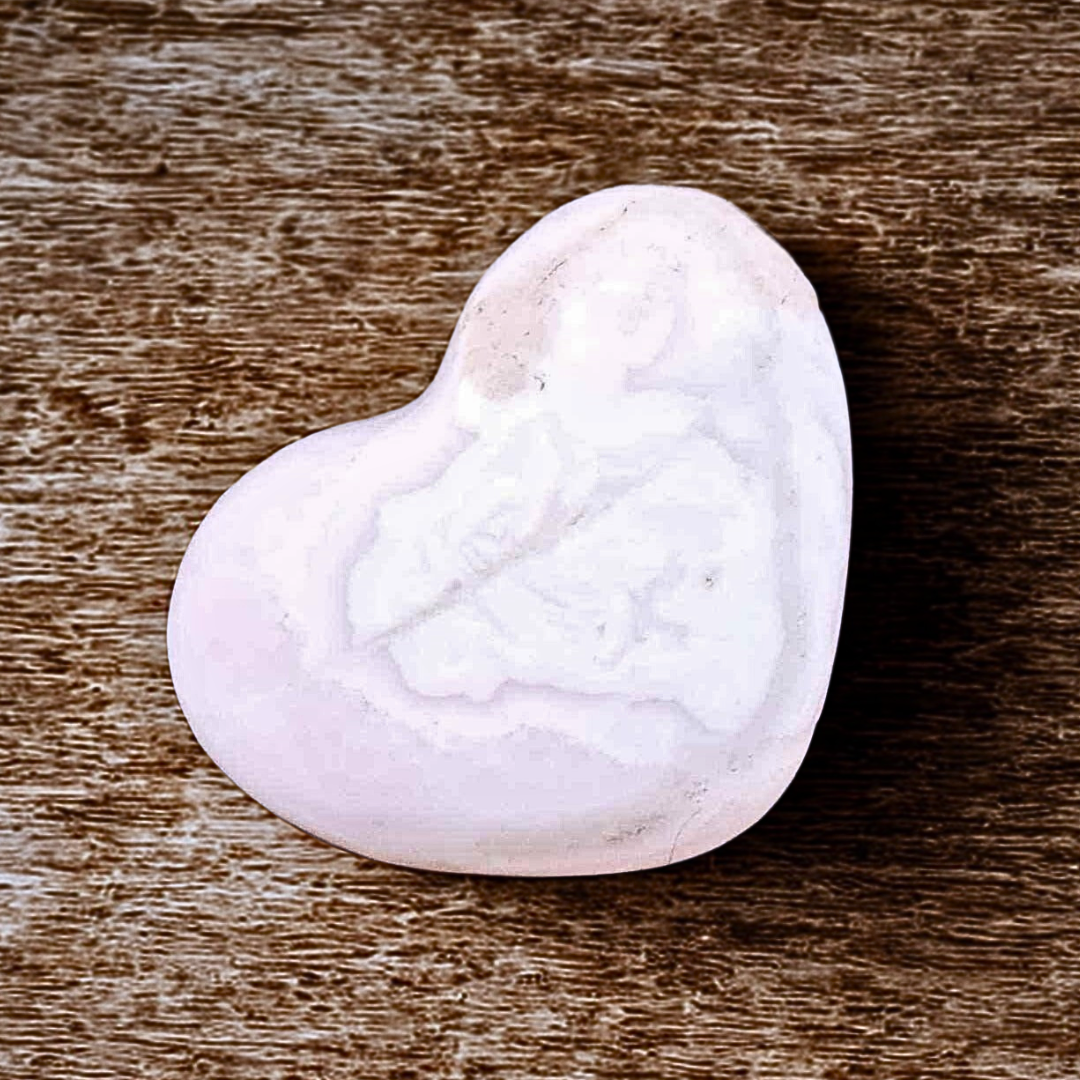 Cœur poli en Manganocalcite (PRGFL509)