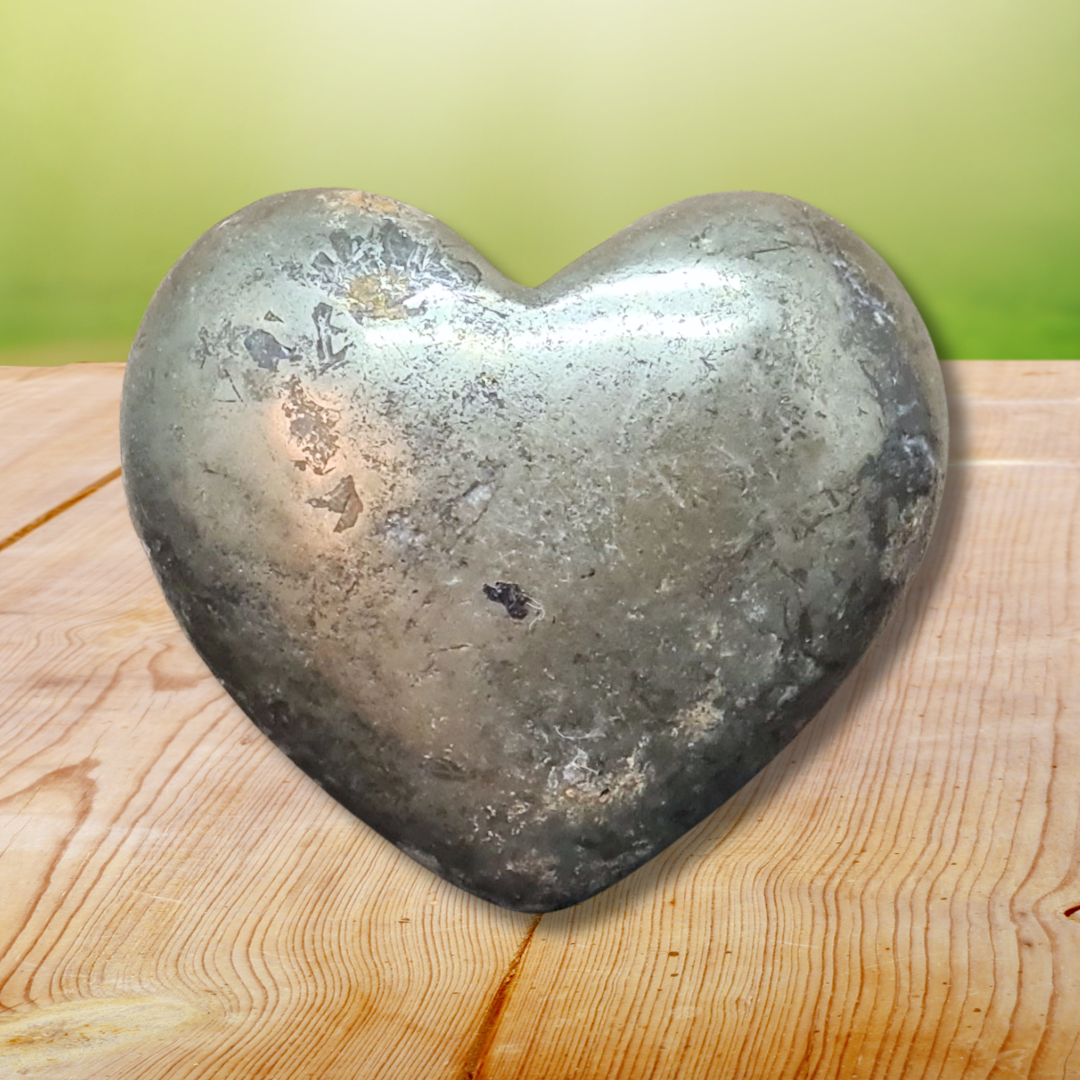 Cœur en Pyrite 94g (PRGFL661-2) - ENAE Minéraux
