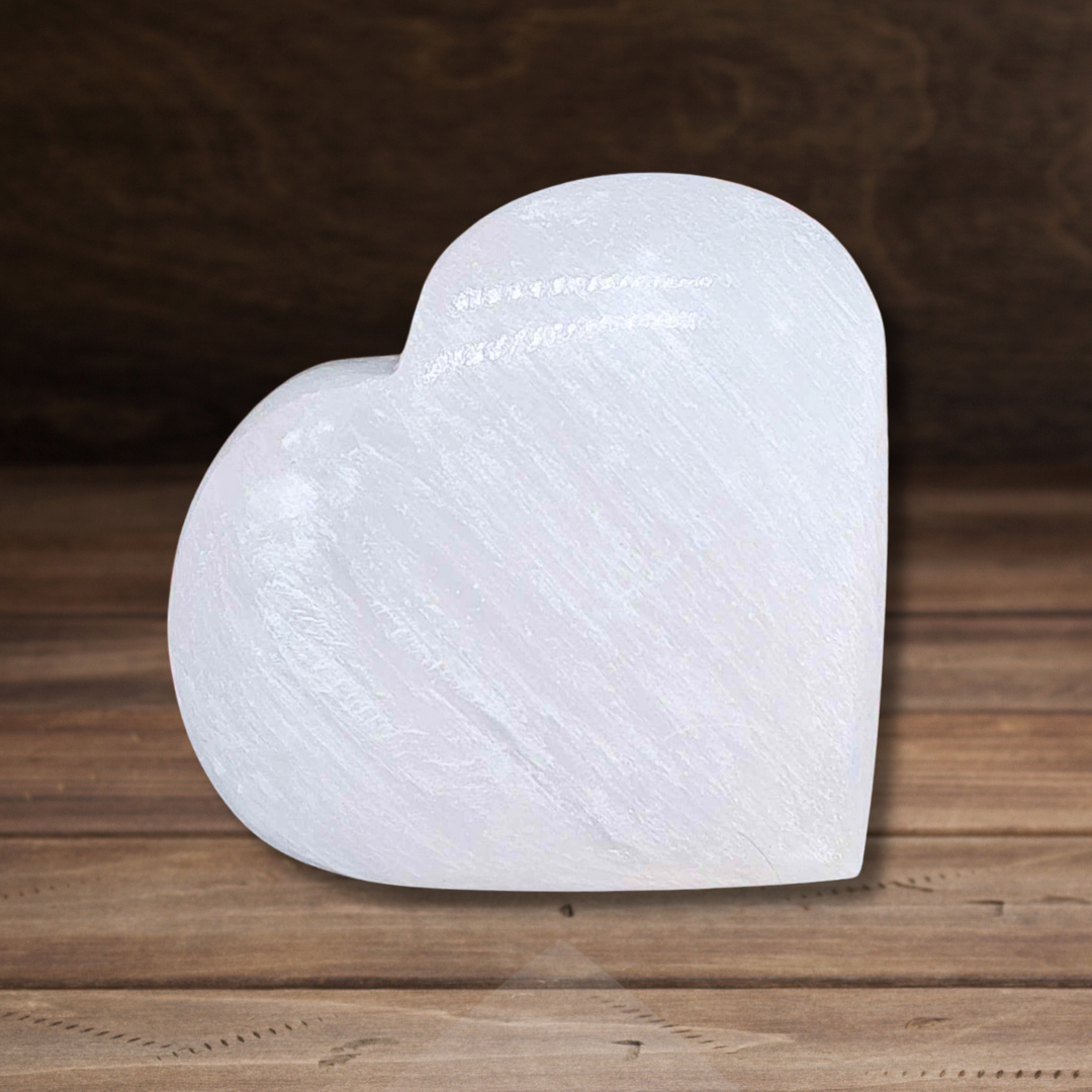 Cœur en Sélénite 111g (PRGFL509-5)