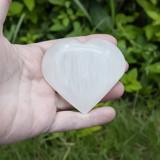 Cœur en Sélénite 111g (PRGFL509-5)