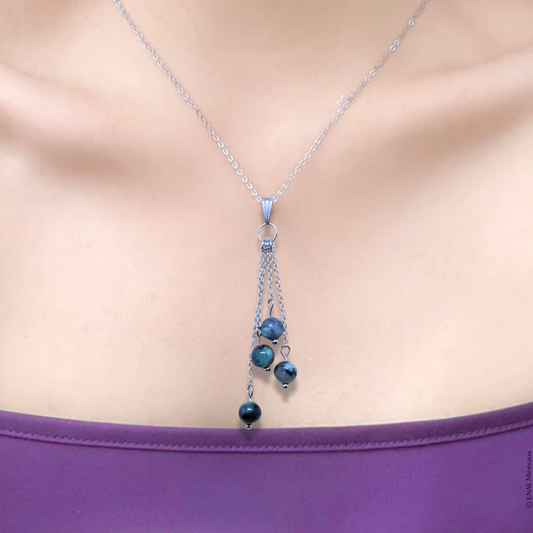 Collier en perles d'Emeraude (COL25-01) - ENAE Minéraux