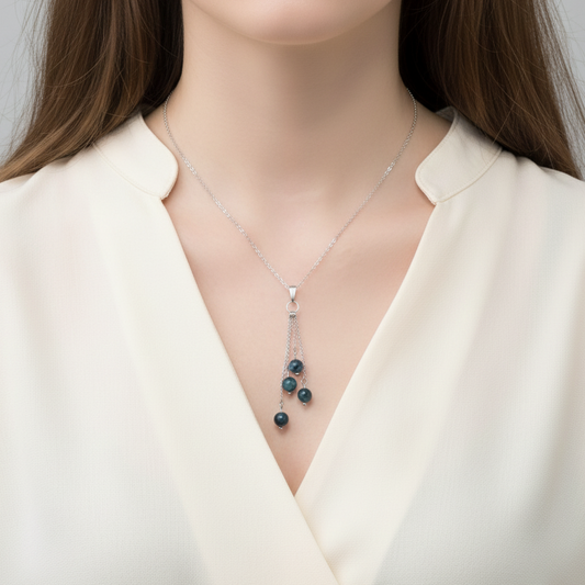 Collier en perles d'Emeraude (COL25-01)