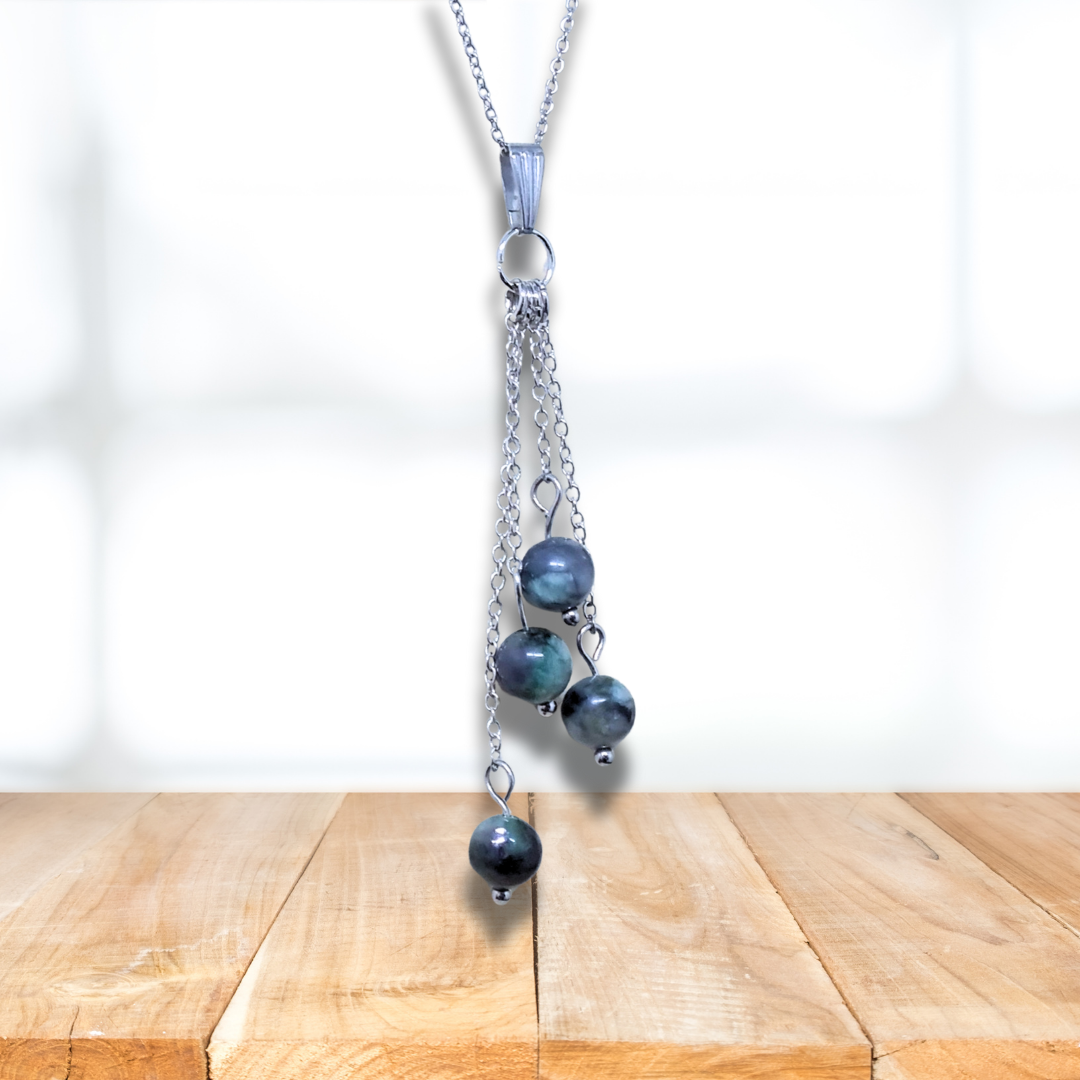 Collier en perles d'Emeraude (COL25-01) - ENAE Minéraux