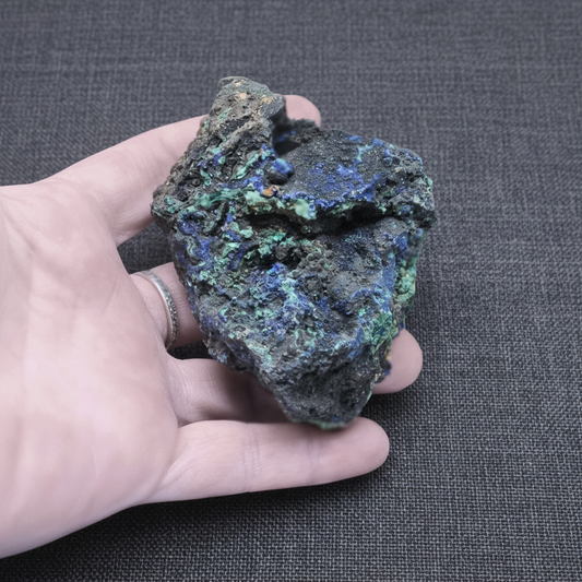 Cristaux d'Azurite et Malachite bruts 201g (MB409-1)