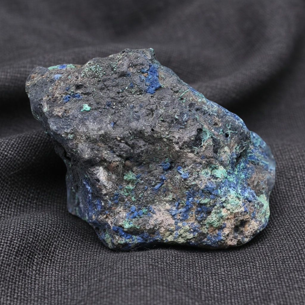 Cristaux d'Azurite et Malachite bruts 201g (MB409-1)