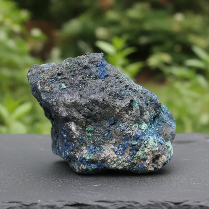 Cristaux d'Azurite et Malachite bruts 201g (MB409-1)