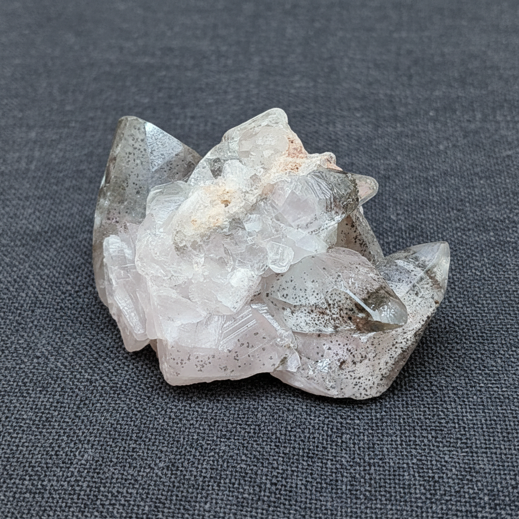 Cristaux bruts de Calcite transparente à inclusions de Pyrite et Dolomie 65g (MB440)