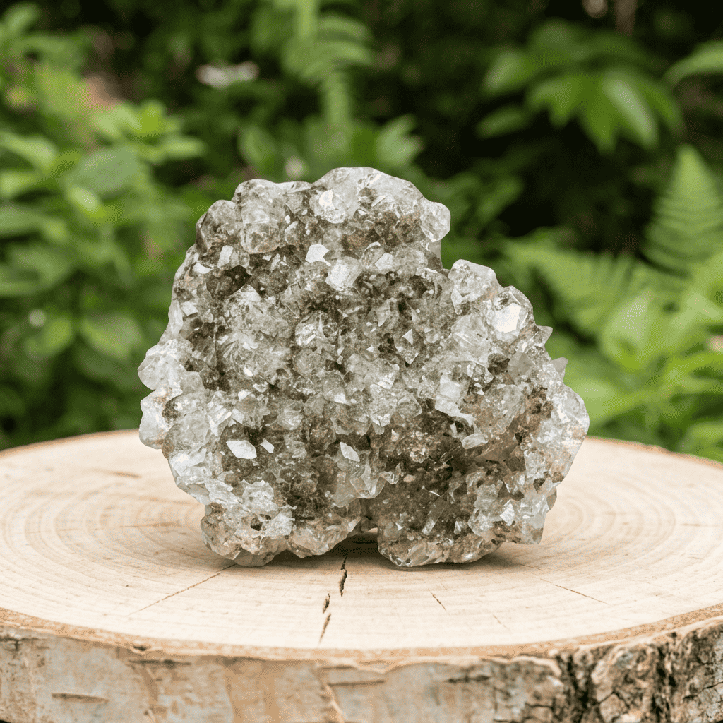 Datolite et petits cristaux de Calcite brute 33g (MB448)