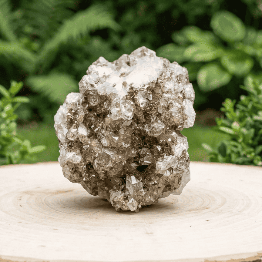 Datolite et petits cristaux de Calcite brute 33g (MB448)