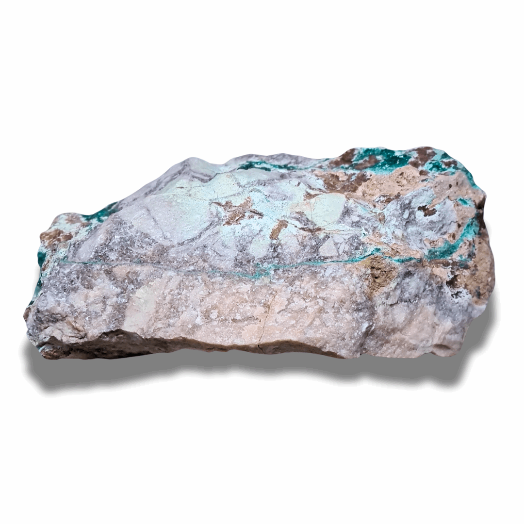 Dioptase brute avec Planchéite et Cérusite (MB432-2)