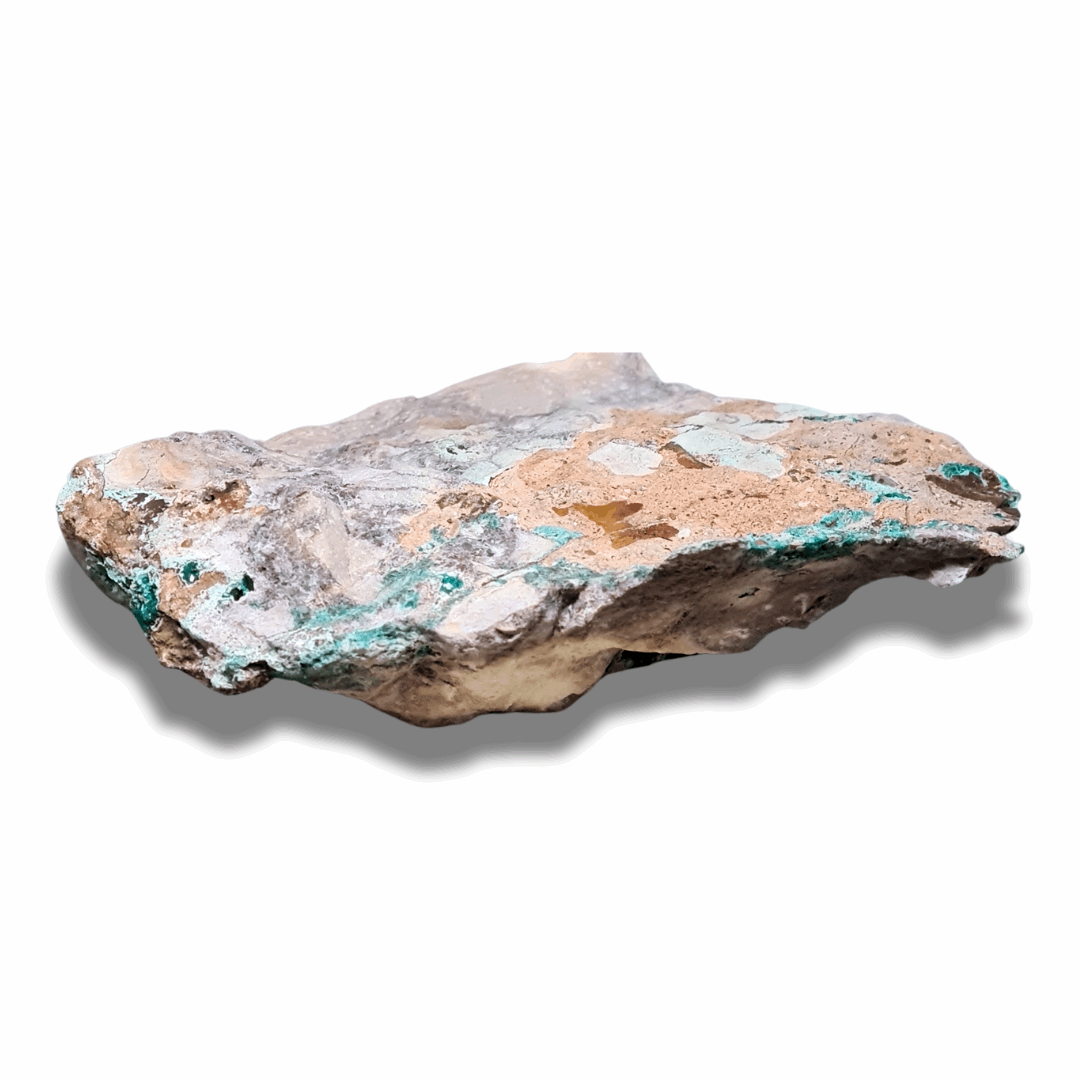 Dioptase brute avec Planchéite et Cérusite (MB432-2)