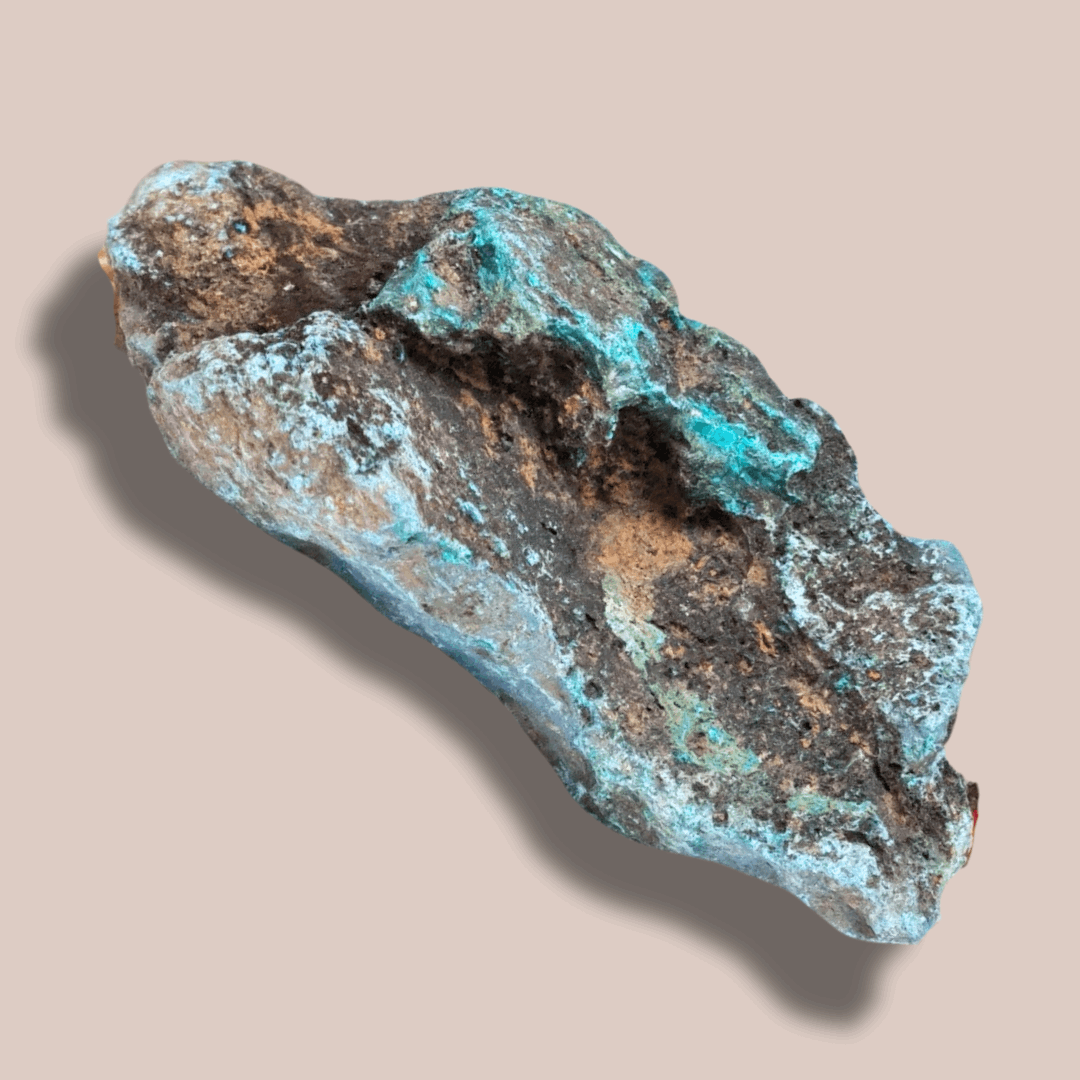 Dioptase, Shattuckite, Planchéite, Chrysocolle brute (MB410-1)