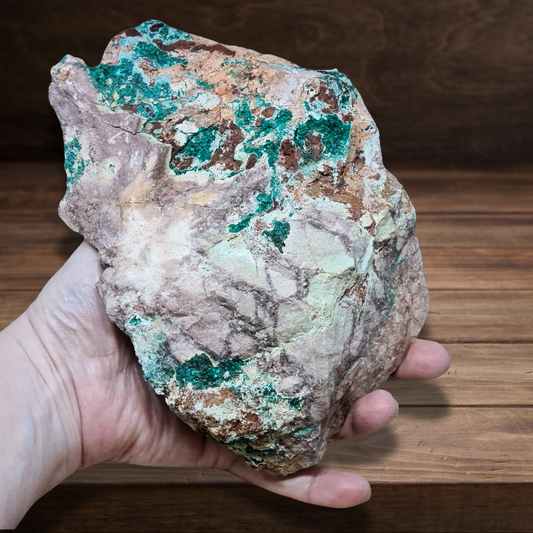 Dioptase brute avec Planchéite et Cérusite 1327g (MB432-2) - ENAE Minéraux