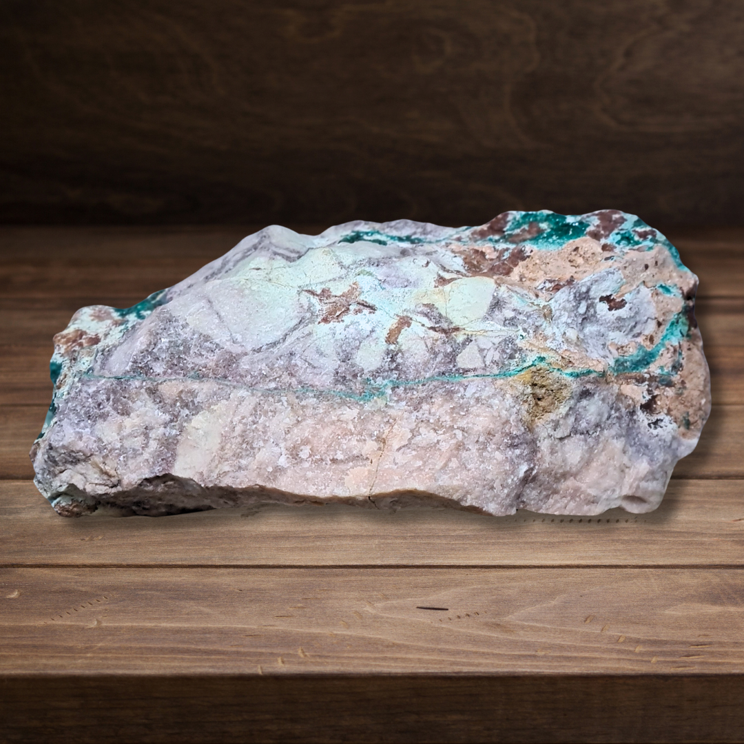 Dioptase brute avec Planchéite et Cérusite 1327g (MB432-2) - ENAE Minéraux
