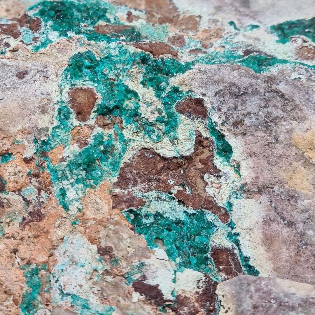 Dioptase brute avec Planchéite et Cérusite 1327g (MB432-2) - ENAE Minéraux