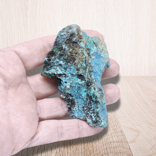 Dioptase, Shattuckite, Planchéite, Chrysocolle brute 85g (MB410-1) - ENAE Minéraux