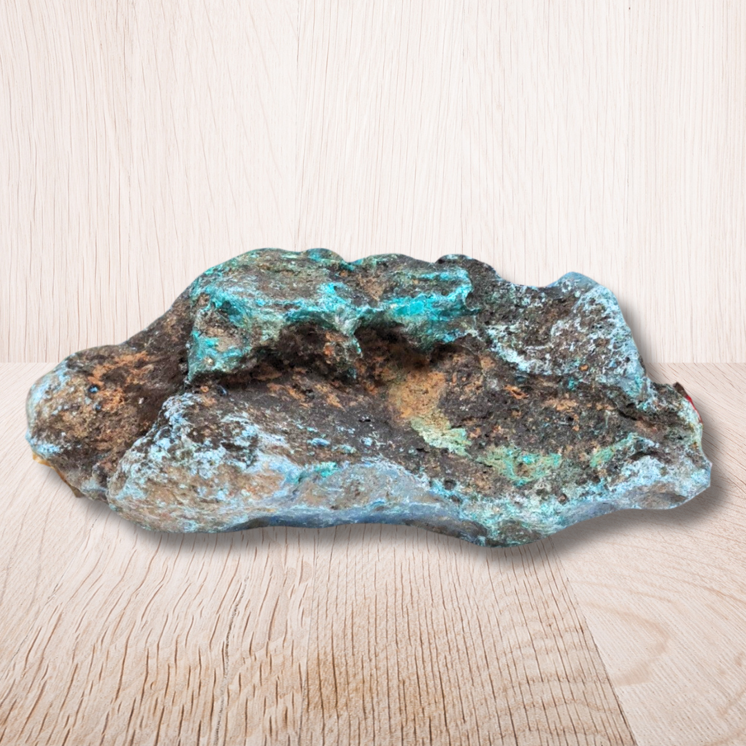 Dioptase, Shattuckite, Planchéite, Chrysocolle brute 85g (MB410-1) - ENAE Minéraux