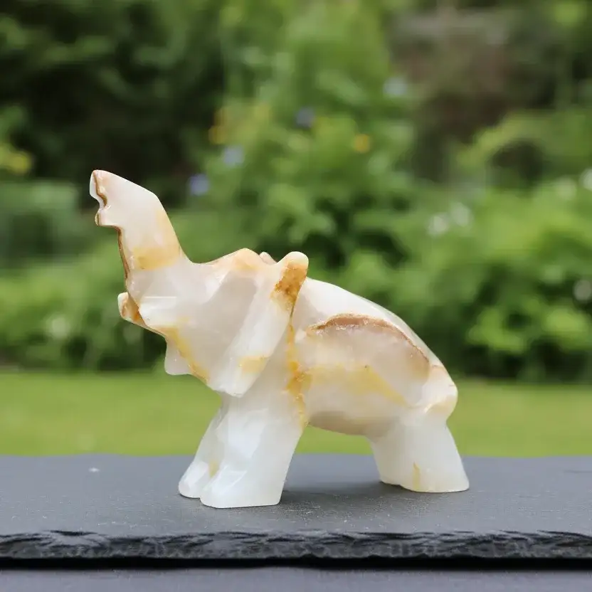 Eléphant en Calcite et Aragonite 42g (PRGFL346 - 63)