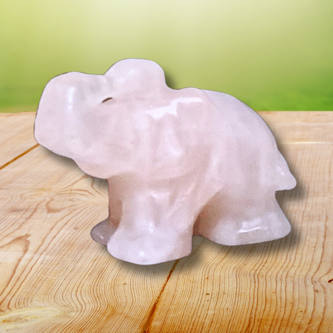 Eléphant en Quartz Rose 25g (PRGFL346-43) - ENAE Minéraux