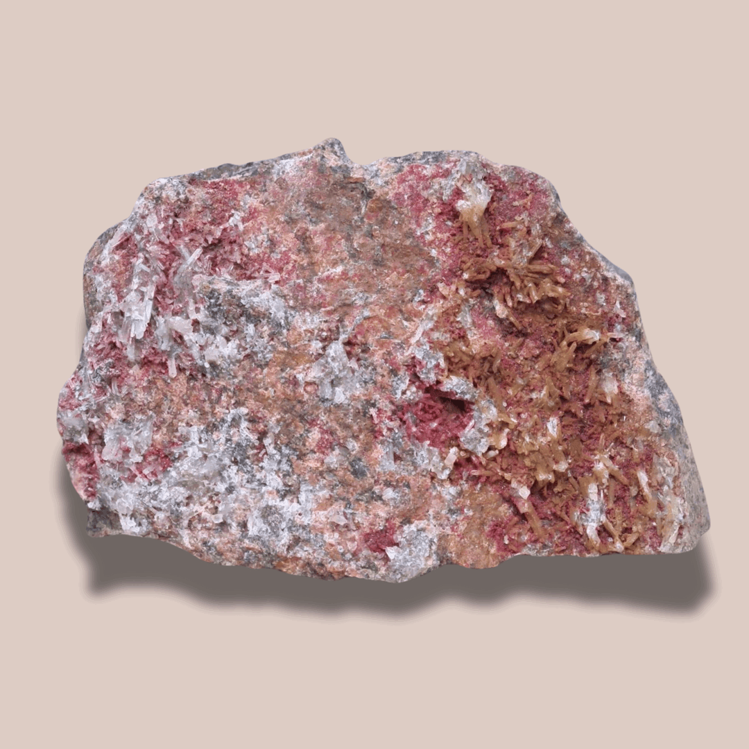 Erythrite et mini cristaux de Quartz brute (MB277-2)