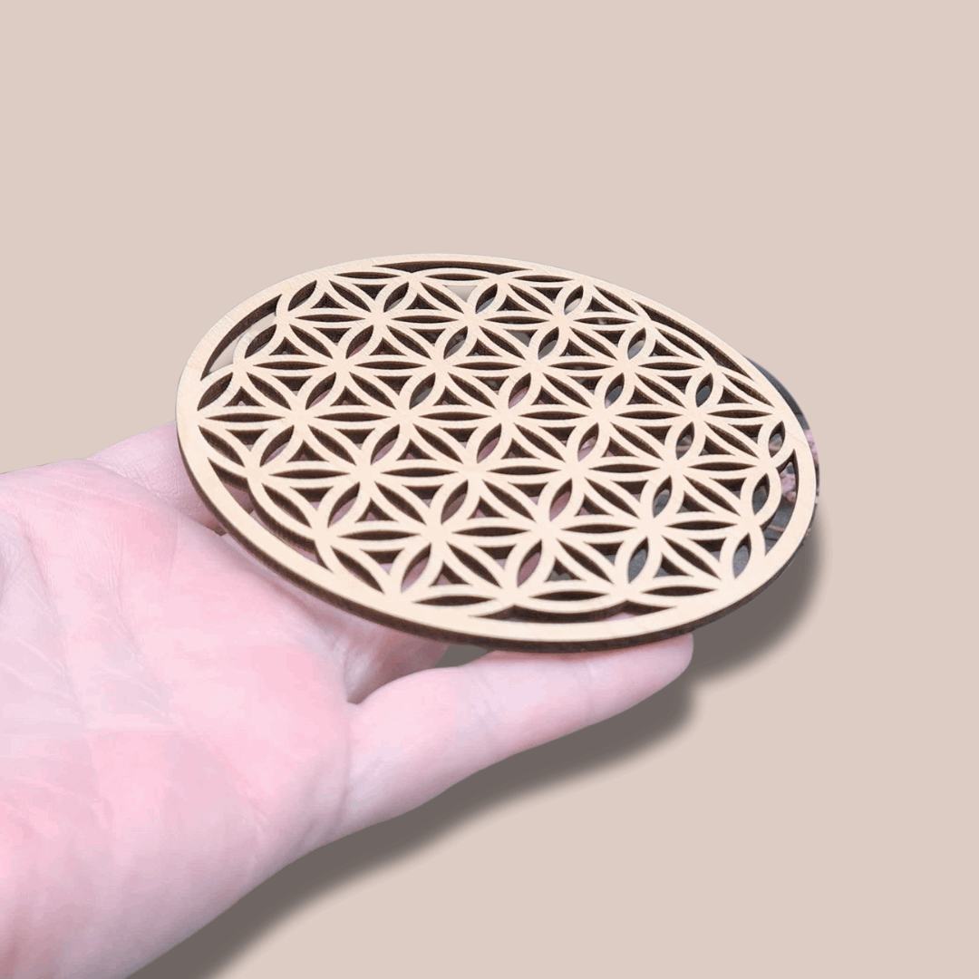 Fleur de vie 3D en bois 10 cm