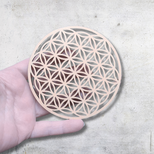 Fleur de vie 3D en bois 10 cm