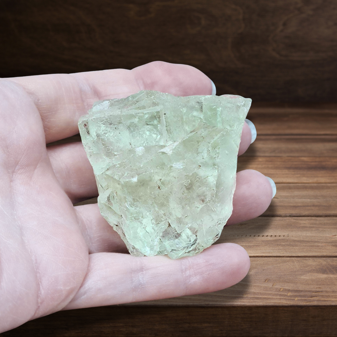 Fluorite cubique verte brute 128g (MB387) - ENAE Minéraux