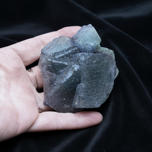Fluorite bleu-verte brute 207g (MB402)