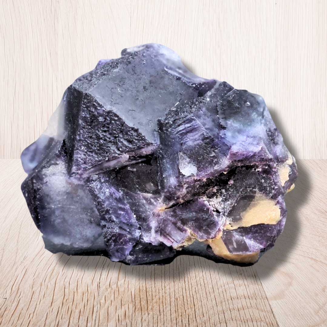 Fluorite violette foncée brute 157g (MB403) - ENAE Minéraux