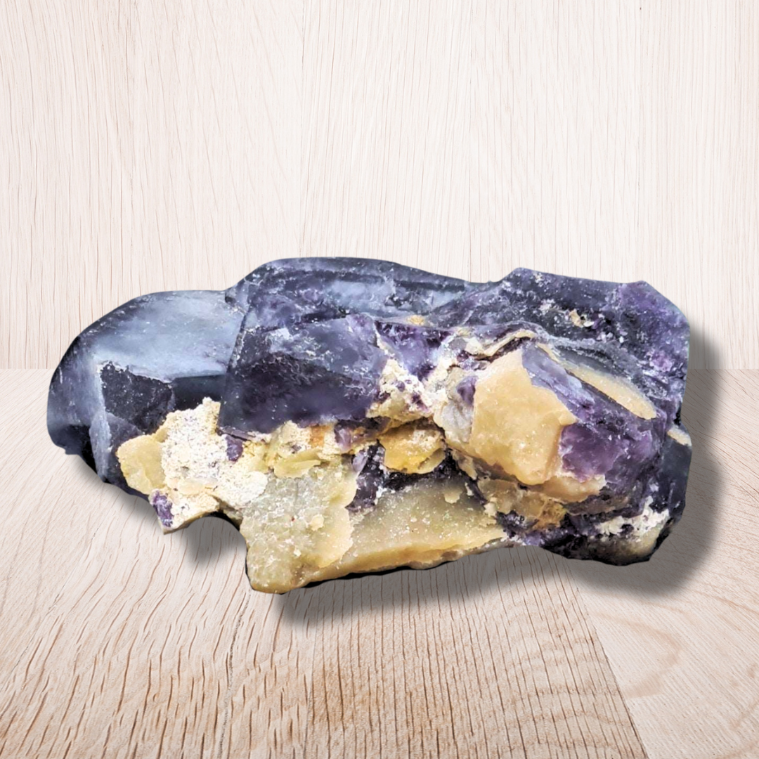 Fluorite violette foncée brute 157g (MB403) - ENAE Minéraux
