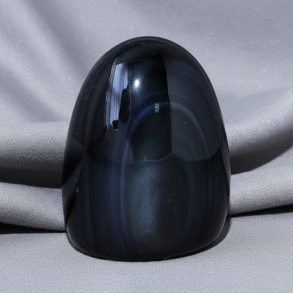 Forme libre à poser en Obsidienne Œil Céleste 160g (PRGFL579)