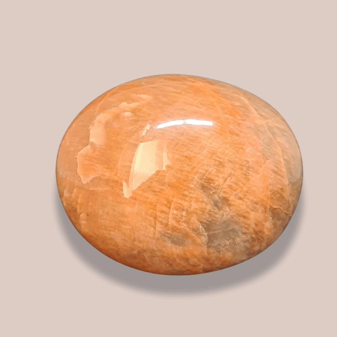Galet en Pierre de Lune orange (PRGFL716)