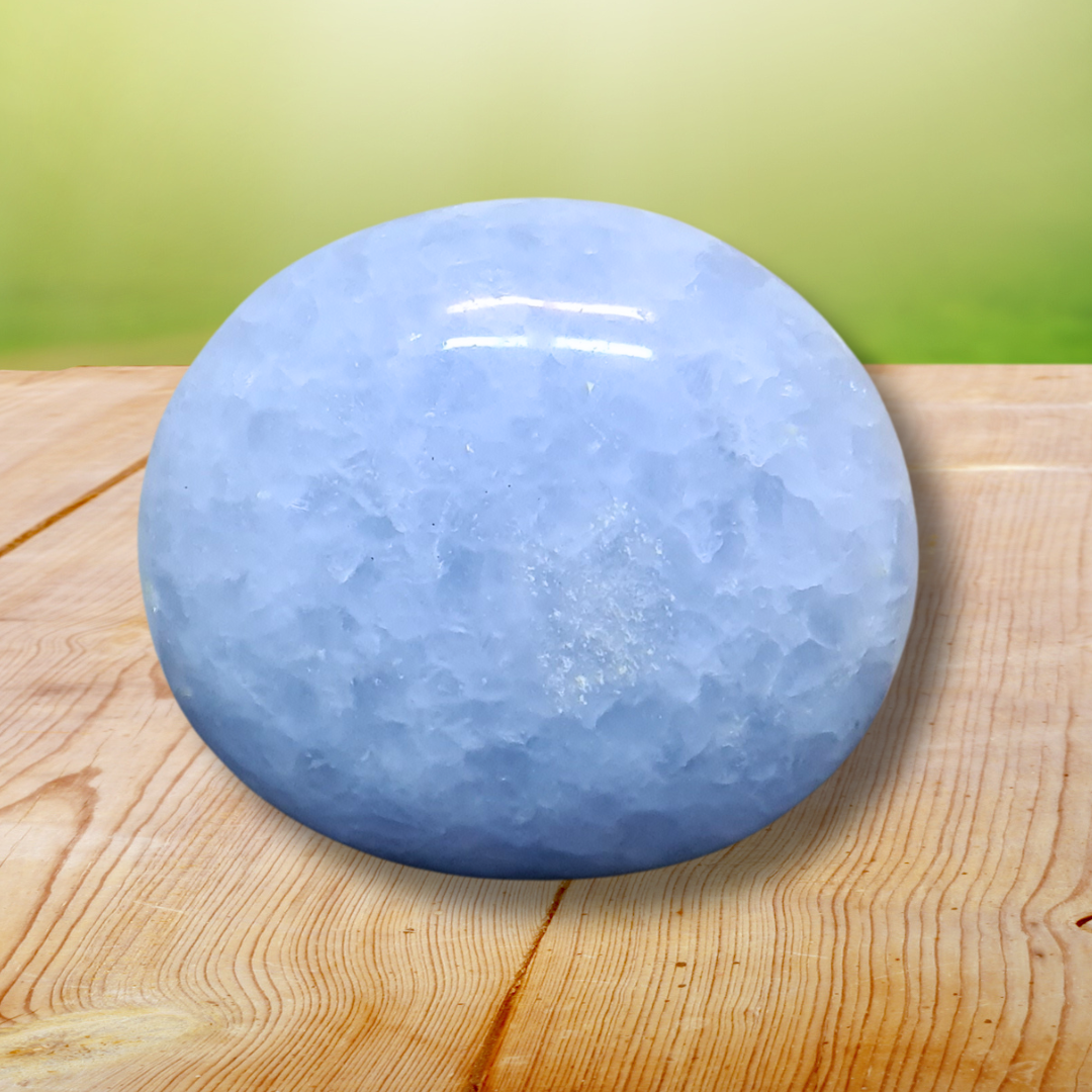 Galet en Calcite bleue (PRGFL529-6) - ENAE Minéraux