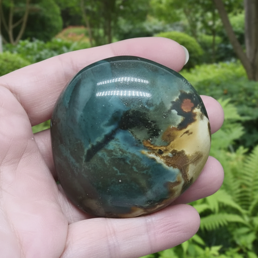 Galet poli en Jaspe Polychrome 120g (PRGFL359-14)