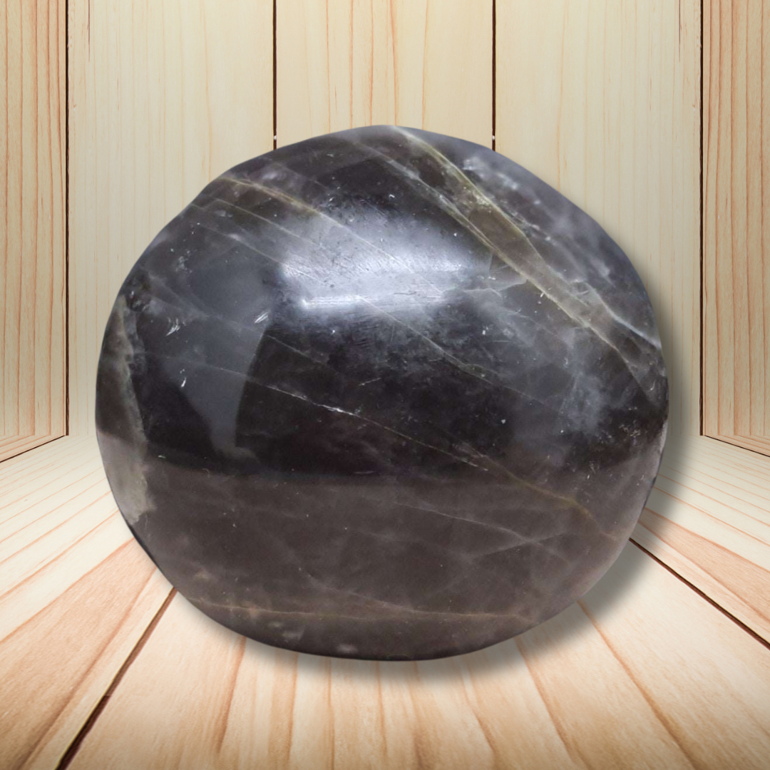 Galet en Pierre de Lune noire 114g (PRGFL608-6) - ENAE Minéraux