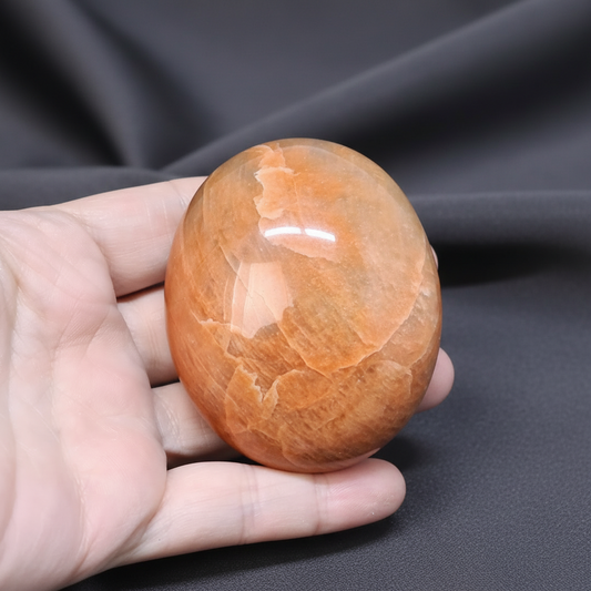 Galet en Pierre de Lune orange 193g (PRGFL716)