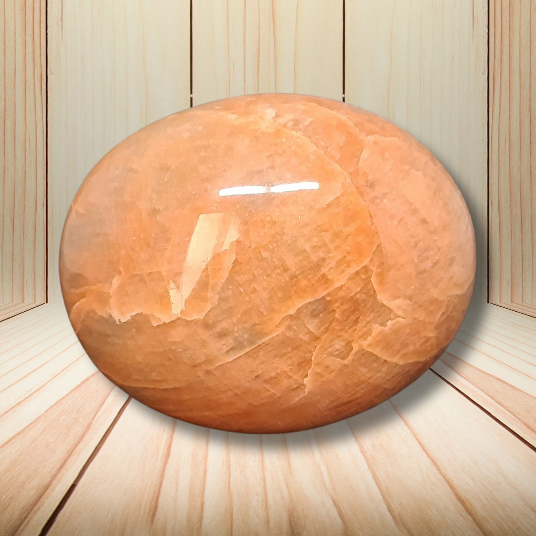 Galet en Pierre de Lune orange 193g (PRGFL716) - ENAE Minéraux