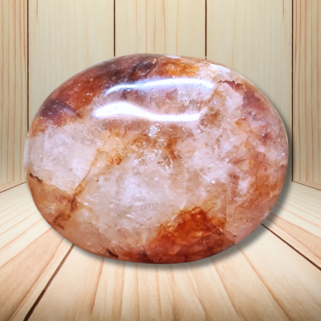 Galet en Quartz hématoïde 129g (PRGFL722) - ENAE Minéraux