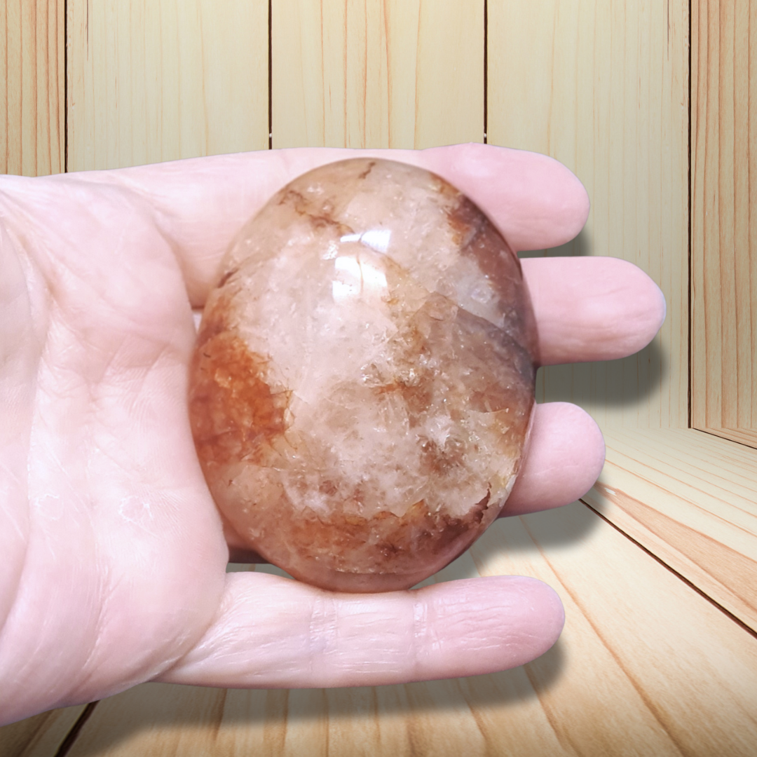Galet en Quartz hématoïde 129g (PRGFL722) - ENAE Minéraux