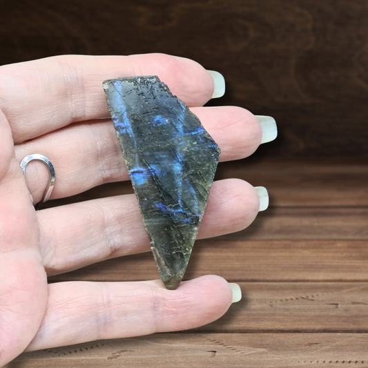 Labradorite 1 face polie et 1 face brute 30g (PRGFL575-11)